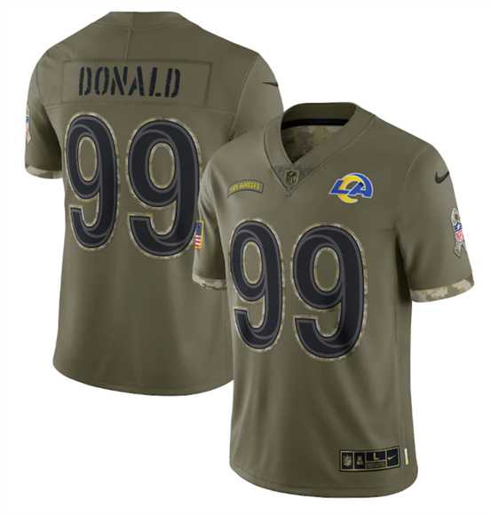 Men's Los Angeles Rams #99 Aaron Donald 2022 Olive Salute To Service Limited Stitched Jersey,We sell and wholesale Men's Los Angeles Rams #99 Aaron Donald 2022 Olive Salute To Service Limited Stitched Jersey on line form chian!